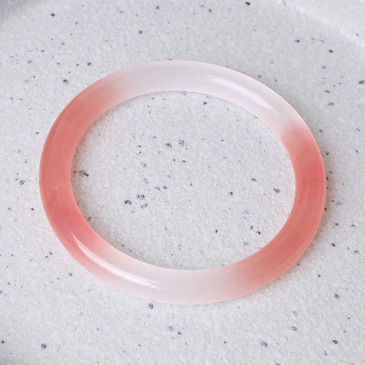 Brazalete de pulsera de riqueza de jade de seda dorada rosa con Buddha Stones