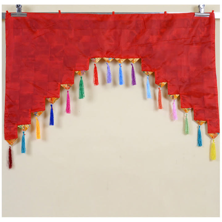 Cortina colgante tibetana de cinco colores, cortina de meditación curativa para altar de oración