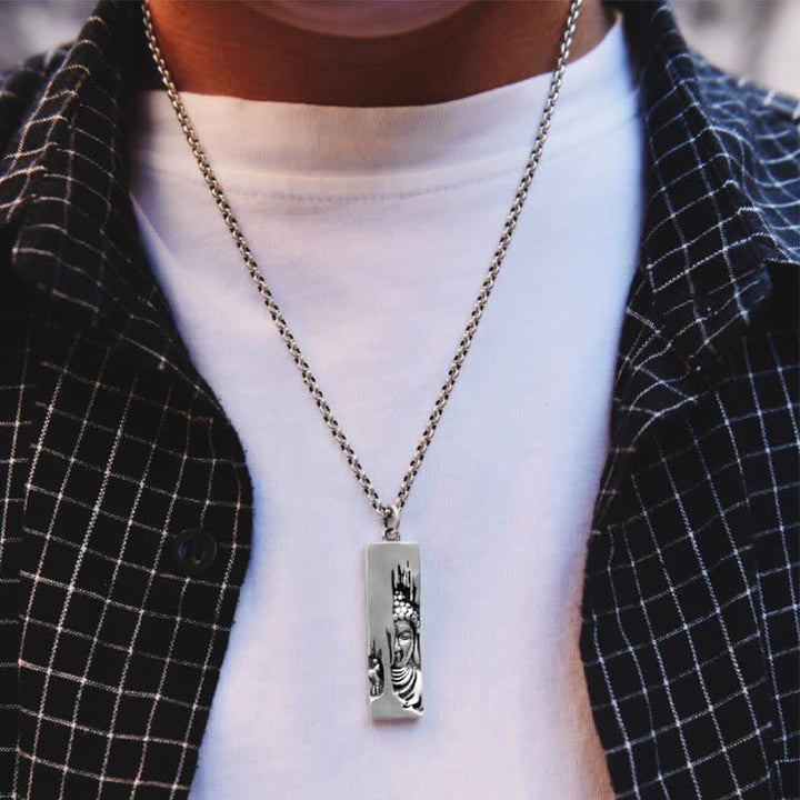 Amuleto de protección y fuerza de Buddha Stones Tathagata, collar con colgante de estilo vintage para la buena suerte. - image 5