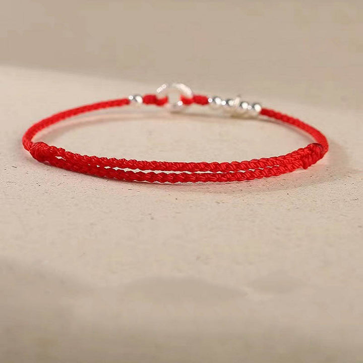 Tobillera con pulsera de sonido y seguridad con hebilla de paz y nubes propicias de Plata de Ley 925 con Buddha Stones