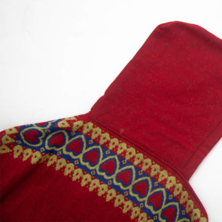 Mantón tibetano de Buddha Stones , capa con capucha y borla de corazón de amor rojo, bufanda de viaje acogedora para invierno
