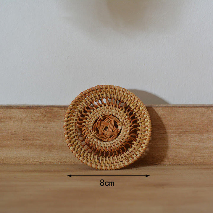 Posavasos de cerámica con estampado de flores, tapete para taza de té - Posavasos hueco de 8 cm - image 7