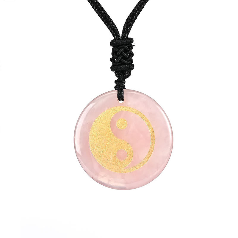 Buddha Stones, varios cristales, amatista, ojo de tigre, Aventurina verde, Yin Yang, collar espiritual, colgante