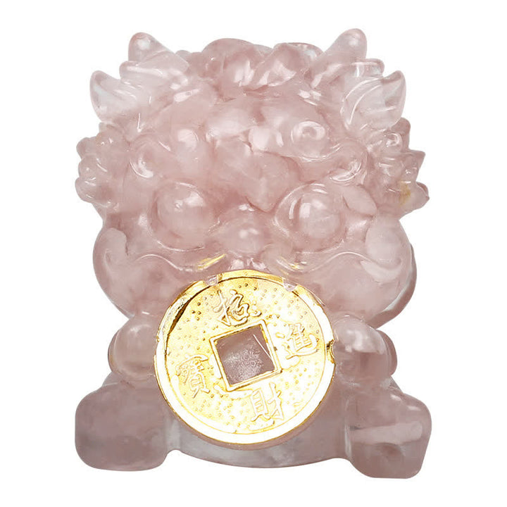Buddha Stones hechas a mano, moneda de oro PiXiu, cristal Fengshui, energía, fortuna, decoración del hogar - image 6