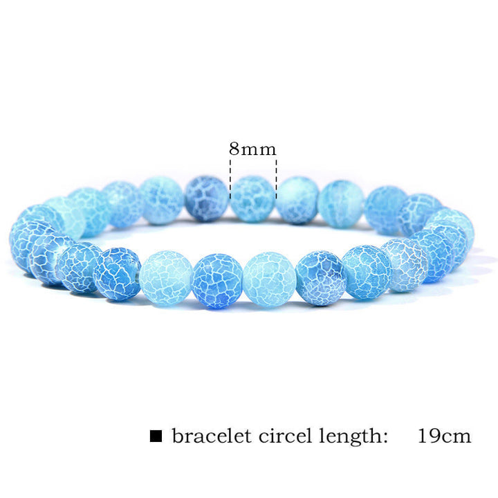 Pulsera con cuentas de equilibrio de cristal de piedra de ágata natural