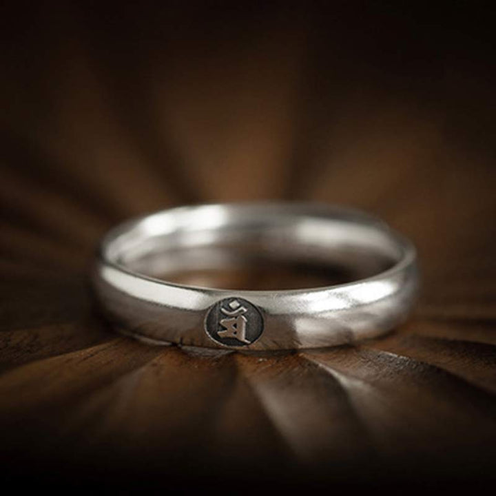 Anillo de plata de ley 925 con Buddha Stones , zodíaco chino, bendición de Buda natal