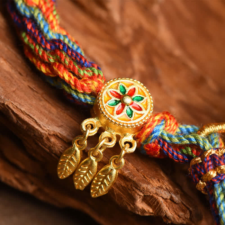 Pulsera de cuerda con nudo de reencarnación colorida, atrapasueños, Om Mani Padme Hum tibetano, Buddha Stones