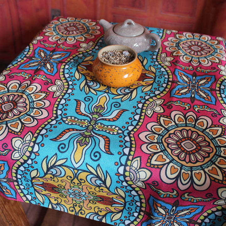 Mantel Boho Mandala, decoración de la cubierta de la mesa del hogar