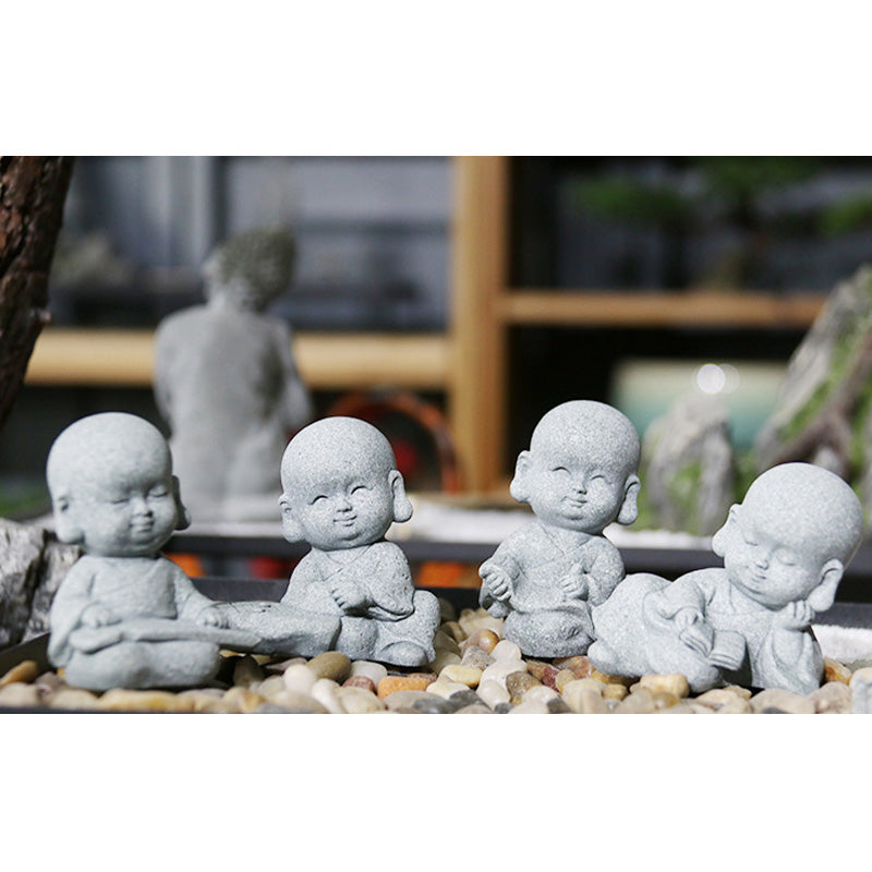 Buddha Stones meditación oración monje estatua de Buda serenidad decoración del hogar