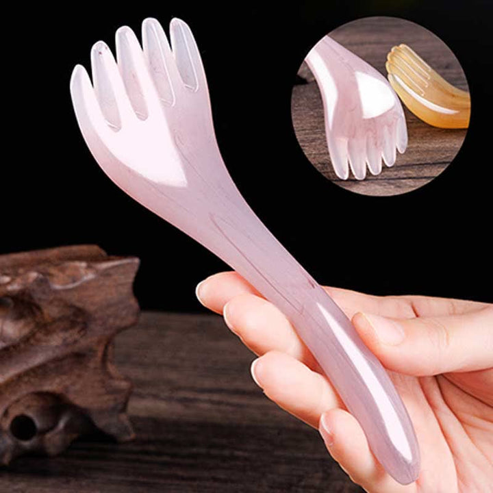 Juego de herramientas de peine de masaje Gua Sha de resina