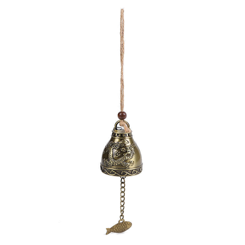 Feng Shui Buda Koi pez dragón elefante carillón de viento campana suerte decoración colgante de pared