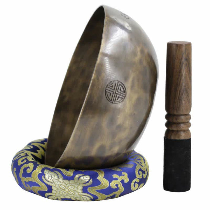Cuenco tibetano de luna llena con arcoíris lunar, hecho a mano para sanación y meditación. Juego de cuencos de sonido de energía positiva. - image 12