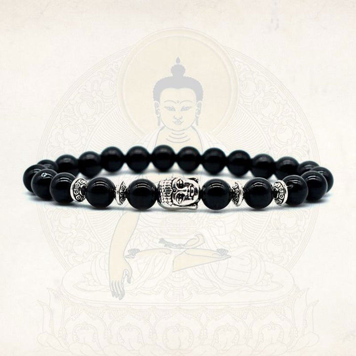 Pulsera curativa de amor con amatista y Buddha Stones