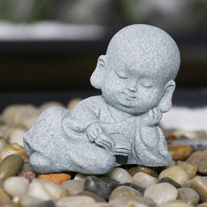 Buddha Stones meditación oración monje estatua de Buda serenidad decoración del hogar