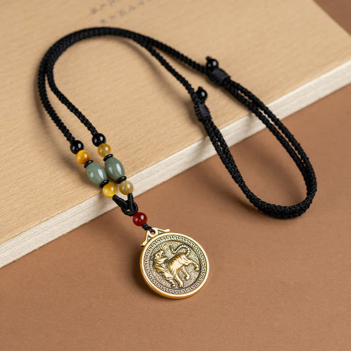 12 colgante del collar de la fortuna de la riqueza del zodiaco chino - Tigre - image 6