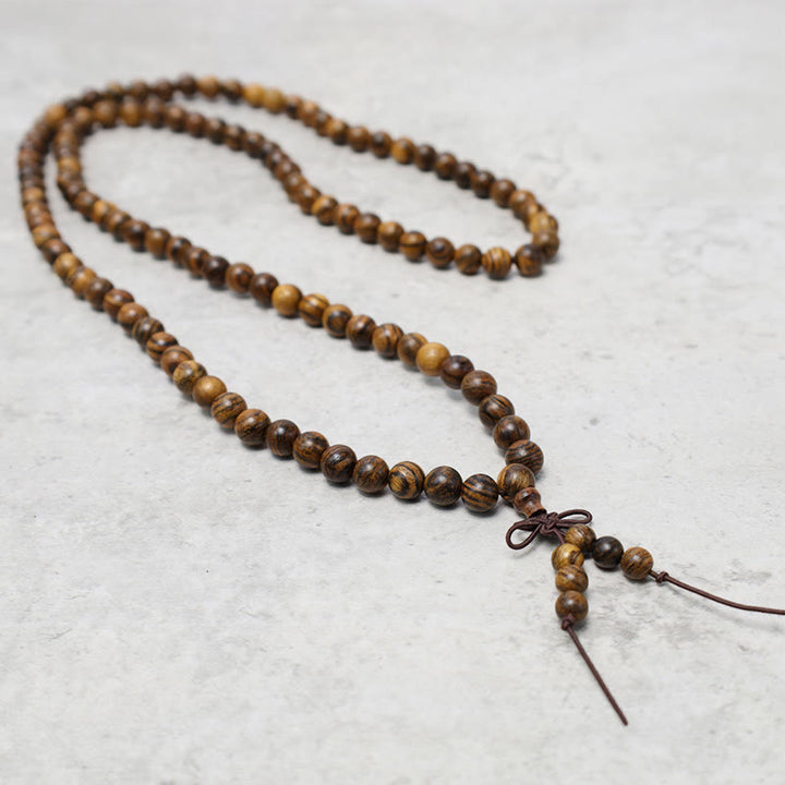 Pulsera de cuentas de Mala con Buddha Stones , 108, oración, meditación, sándalo, elástica - image 22