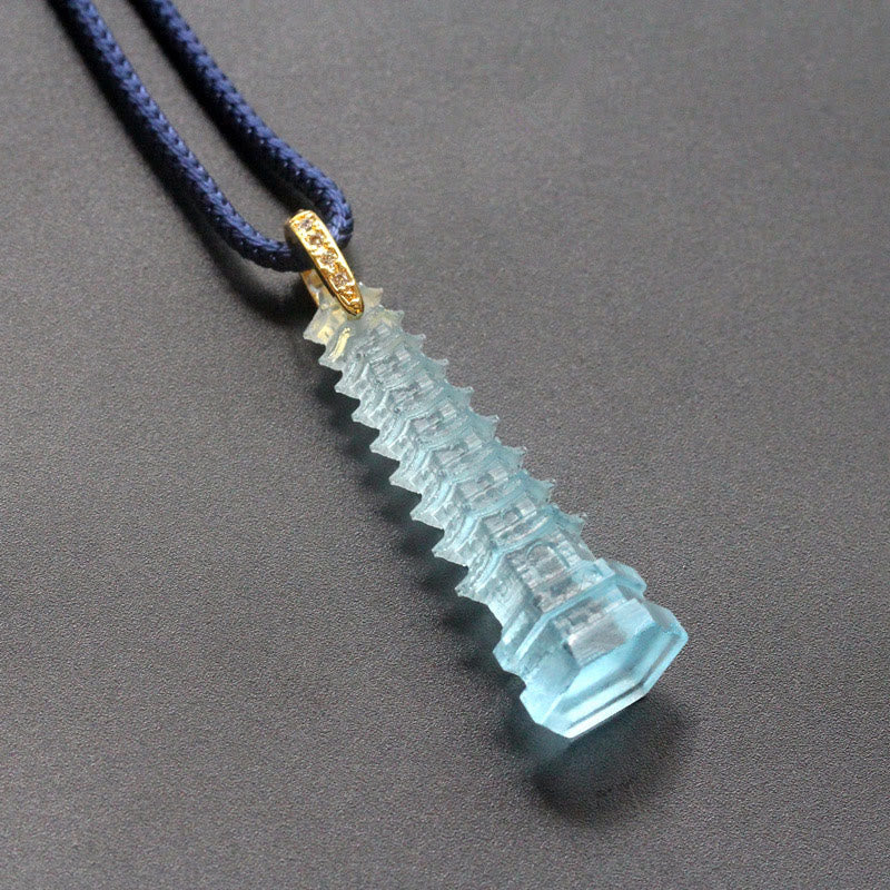 Collar de sabiduría de la antigua pagoda de Liuli con Buddha Stones