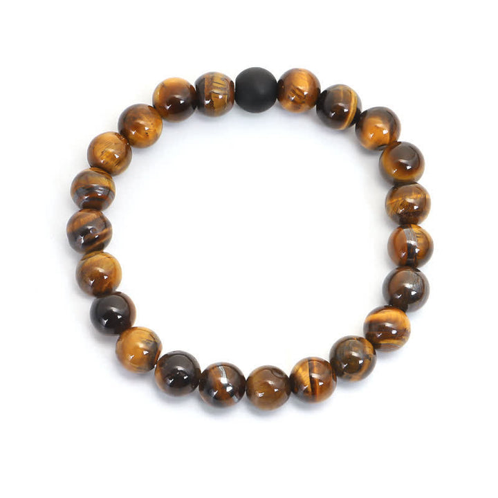 Pulsera de borlas con protección de ojo de tigre Mala de 108 Buddha Stones