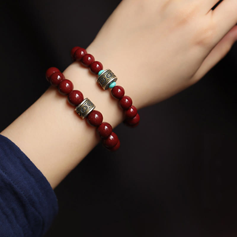 Pulsera de plata de ley 925 con Buddha Stones , zodíaco chino, Buda natal, cinabrio, Om Mani Padme Hum