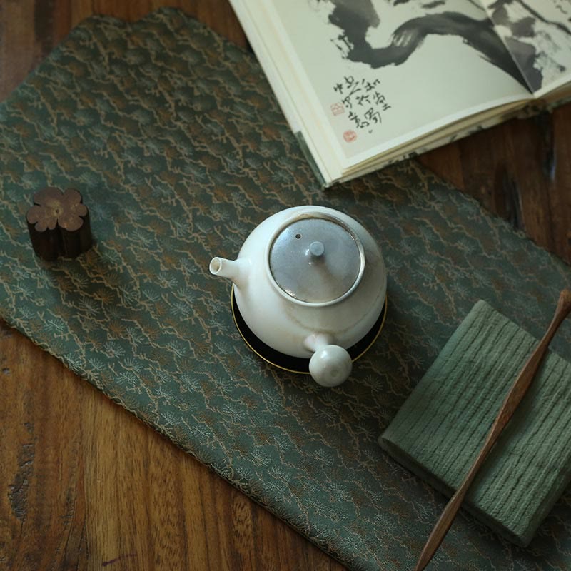 Posavasos para taza de té con diseño de brocado floral elegante