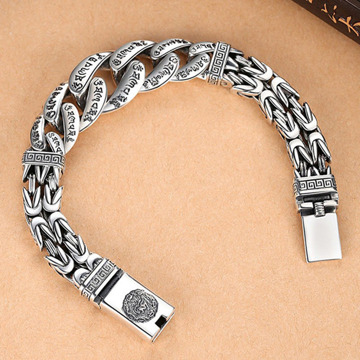 Pulsera de pureza de paz grabada con Buddha Stones Om Mani Padme Hum