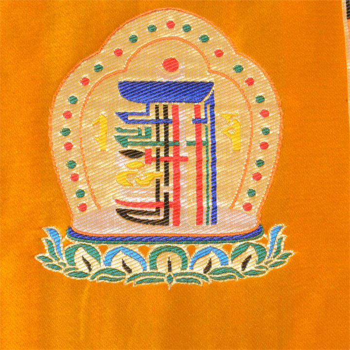 Estera de altar de oración Man-Bcu Kalachakra, estera de Jacquard para meditación curativa