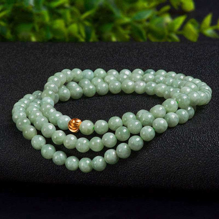 Pulsera de la Suerte de Jade de 108 Cuentas Mala