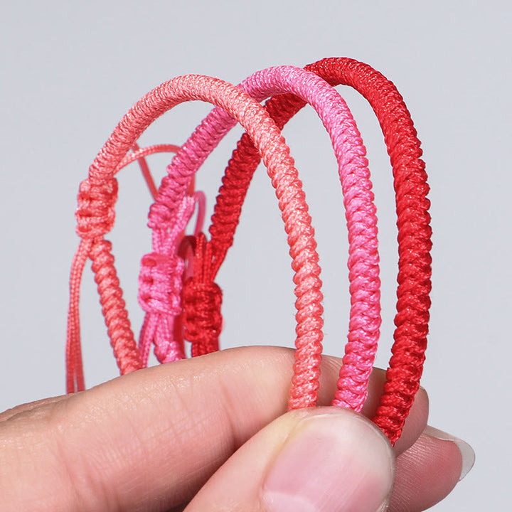 Pulsera trenzada de protección de nudo King Kong tibetano de Buddha Stones 3 piezas