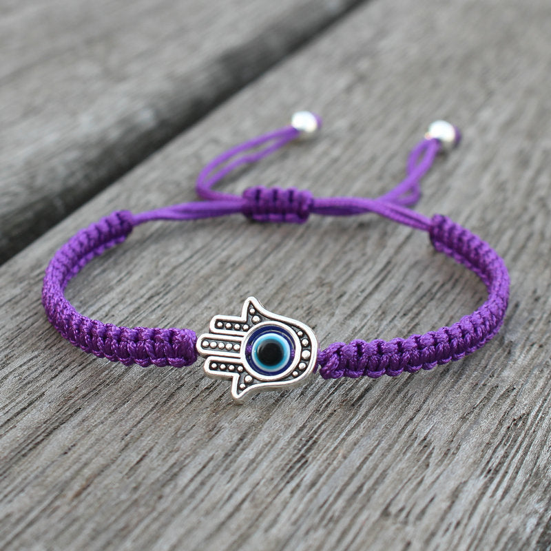 Pulsera hecha a mano con Buddha Stones, símbolo de Hamsa, protección de la suerte