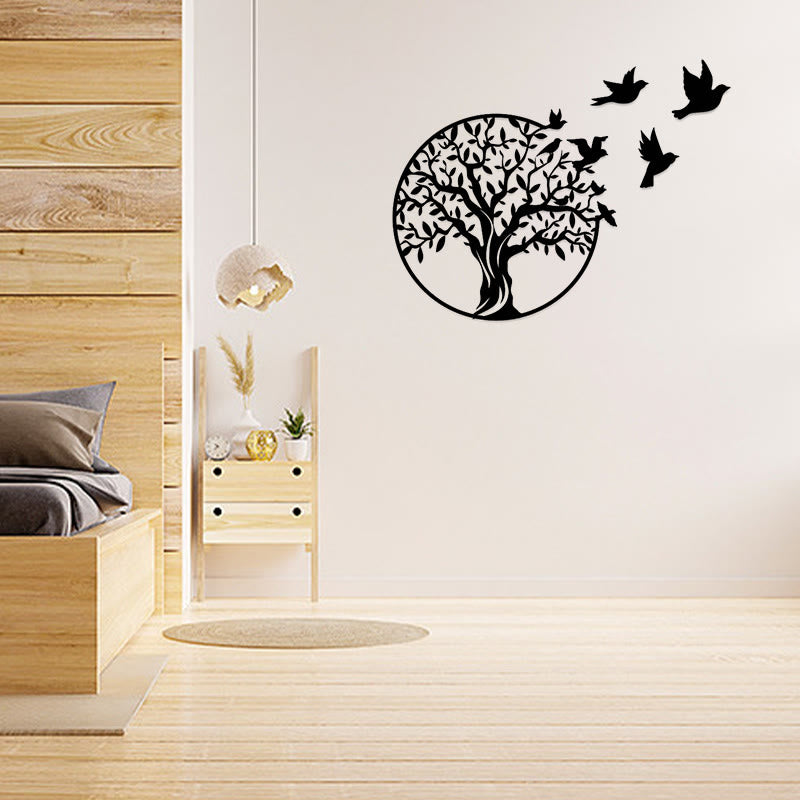 Buddha Stones Árbol de la vida Signo de pájaros Regalo de inauguración Unity Wall Art