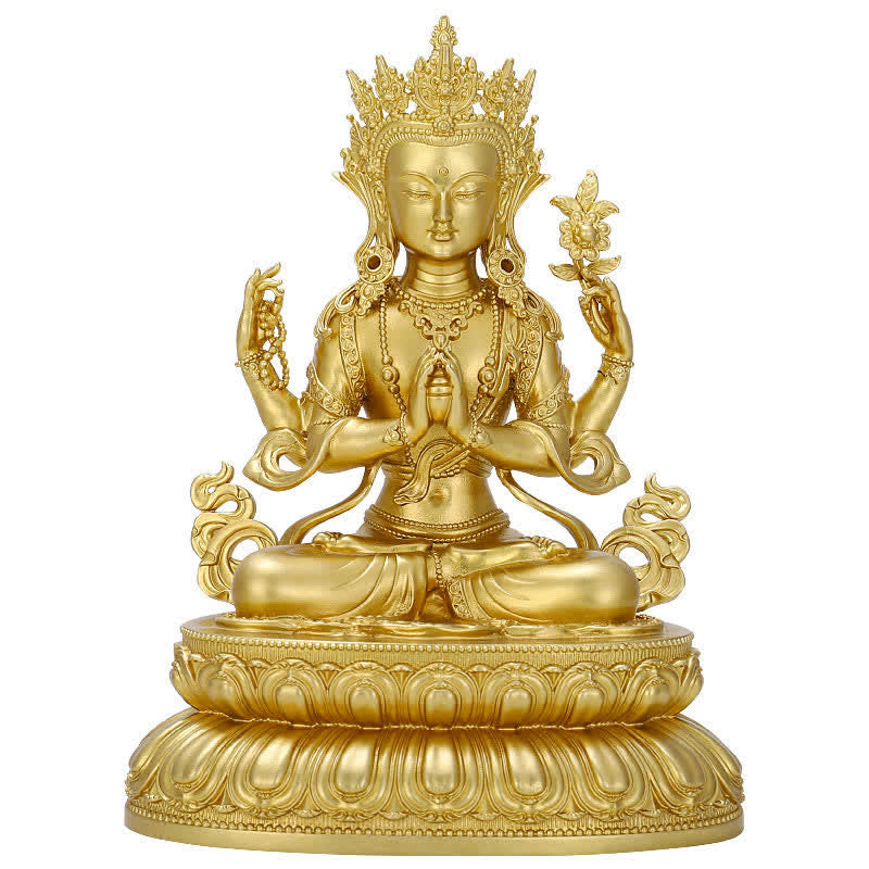 Figura de Buda medicinal Shakyamuni Amitabha, estatua de cobre de serenidad, decoración del hogar