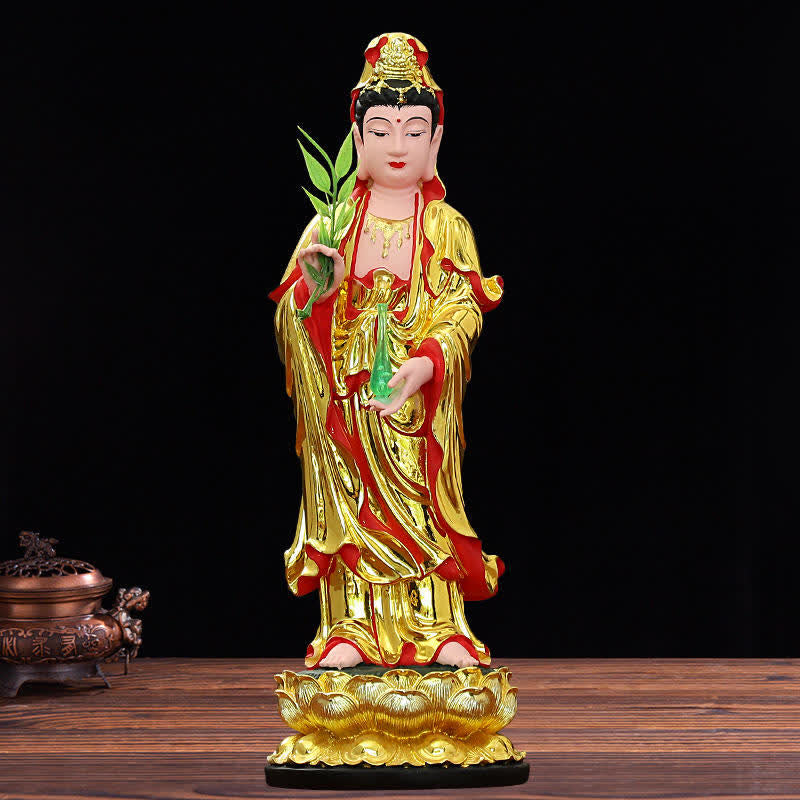 Estatuilla de Chenrezig Bodhisattva Avalokitesvara, estatua de resina de armonía, decoración del hogar
