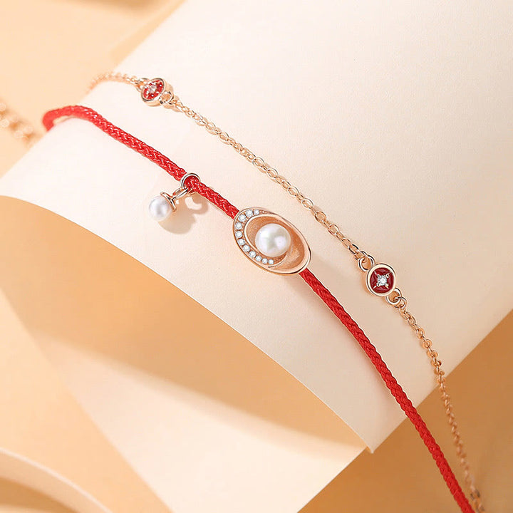 Buddha Stones, lingotes de perlas de Plata de Ley 925, monedas de cobre, collar curativo, colgante, conjunto de pulsera de cuerda roja
