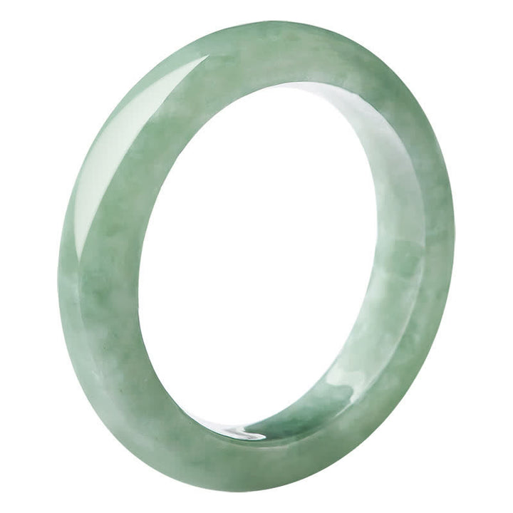 Anillo de abundancia de prosperidad de jade natural con Buddha Stones