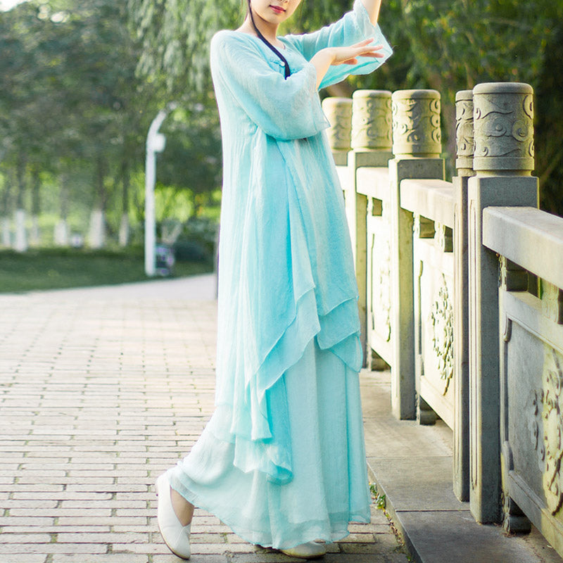 Juego de 3 piezas de ropa de gasa para yoga, Buddha Stones , uniforme, meditación, práctica Zen, para mujer - image 17