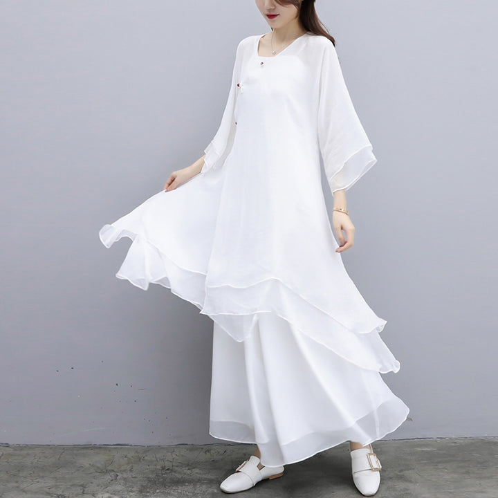 Juego de 3 piezas de ropa de gasa para yoga, Buddha Stones , uniforme, meditación, práctica Zen, para mujer - image 26