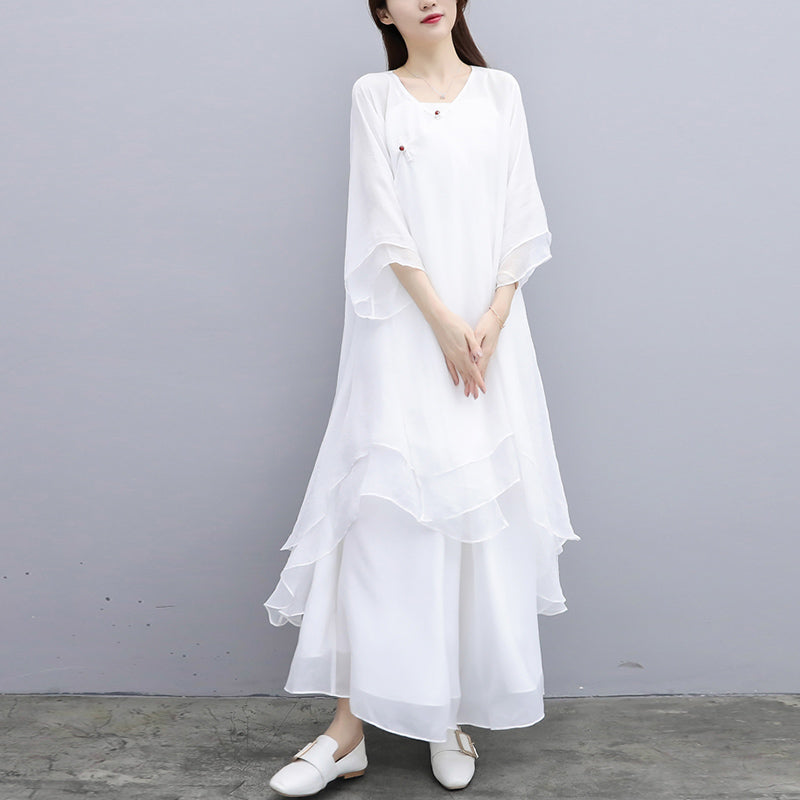 Juego de 3 piezas de ropa de gasa para yoga, Buddha Stones , uniforme, meditación, práctica Zen, para mujer - image 21