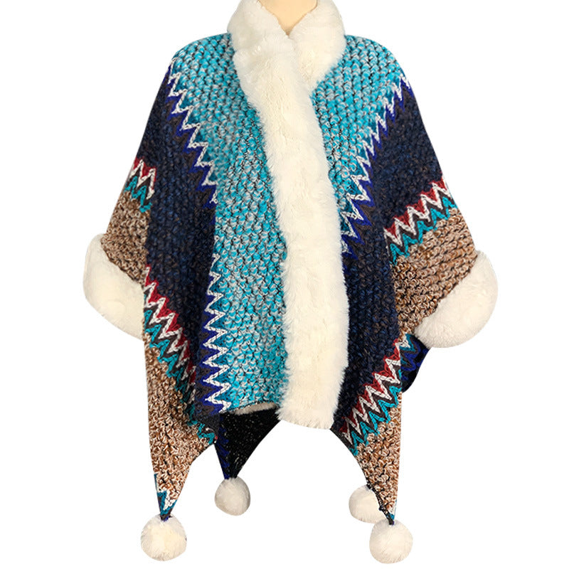 Mantón de rayas multicolor tibetano con Buddha Stones , bufanda de viaje acogedora para invierno - image 32