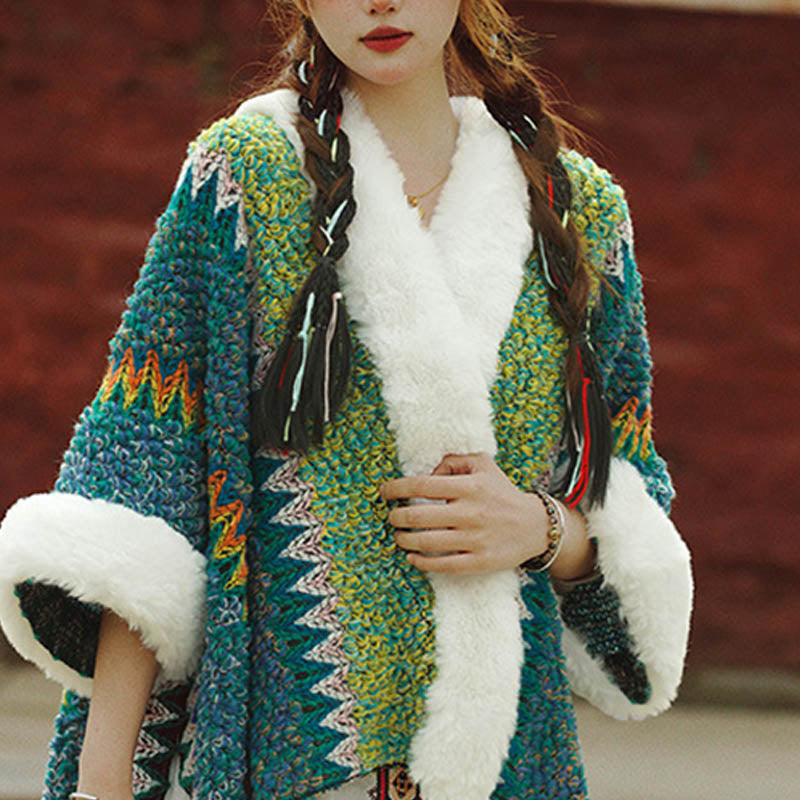 Mantón de rayas multicolor tibetano con Buddha Stones , bufanda de viaje acogedora para invierno - image 21