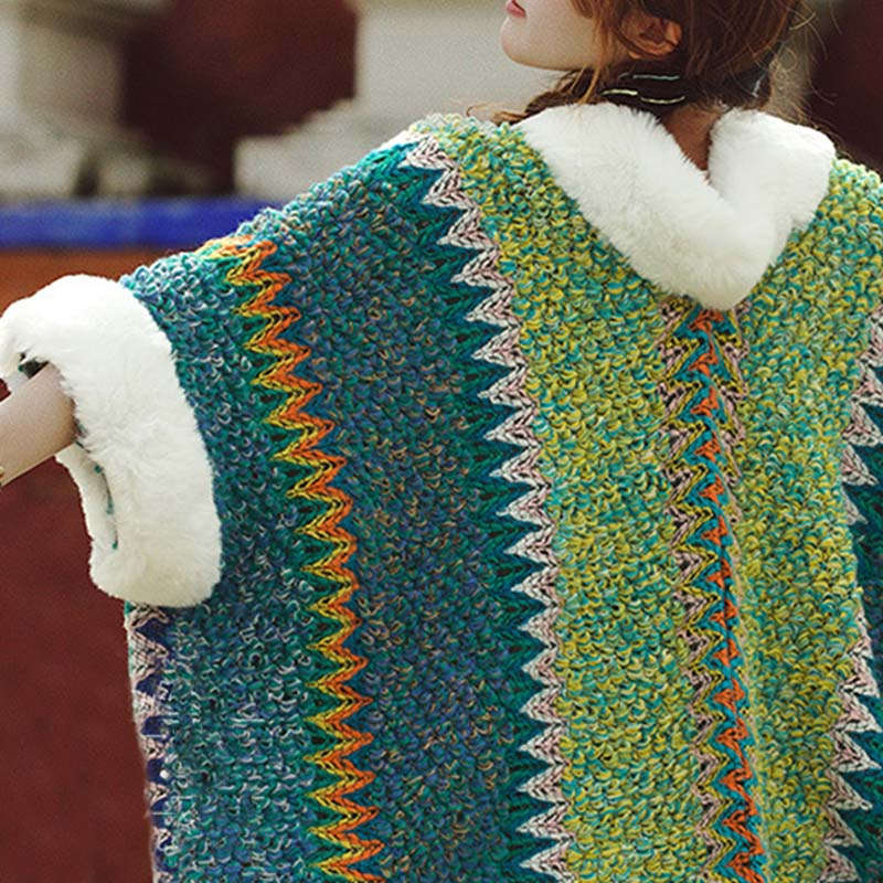 Mantón de rayas multicolor tibetano con Buddha Stones , bufanda de viaje acogedora para invierno - image 23