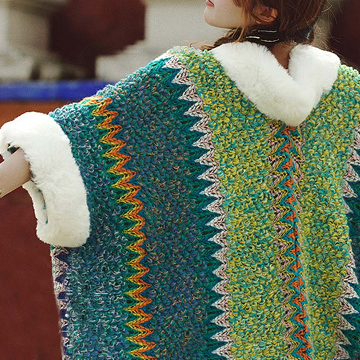 Mantón de rayas multicolor tibetano con Buddha Stones , bufanda de viaje acogedora para invierno - image 23