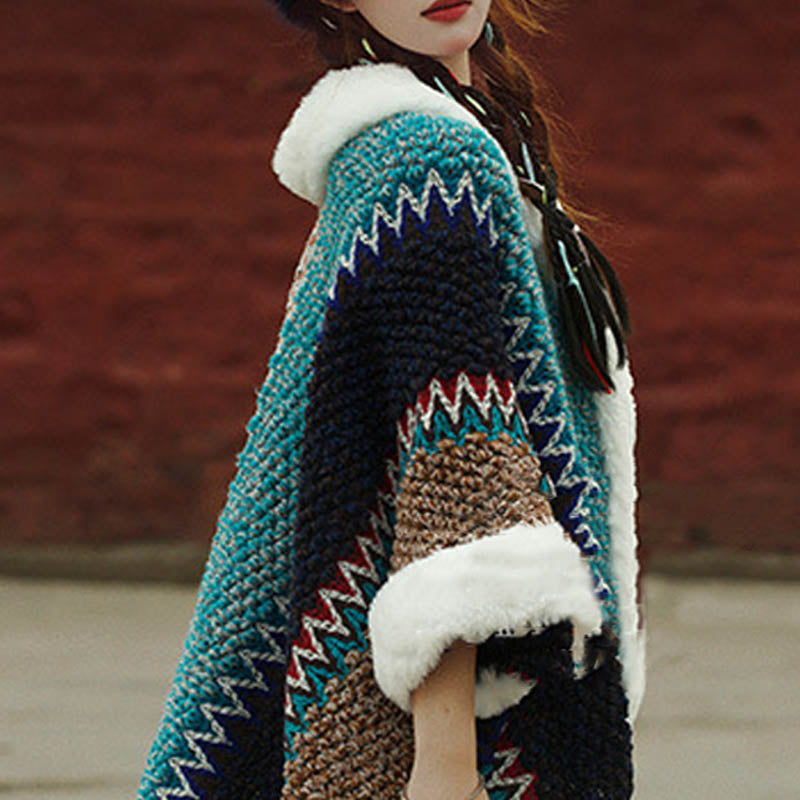 Mantón de rayas multicolor tibetano con Buddha Stones , bufanda de viaje acogedora para invierno - image 28