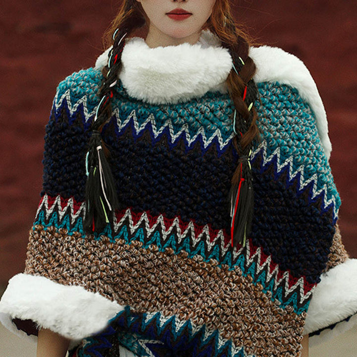 Mantón de rayas multicolor tibetano con Buddha Stones , bufanda de viaje acogedora para invierno - image 27