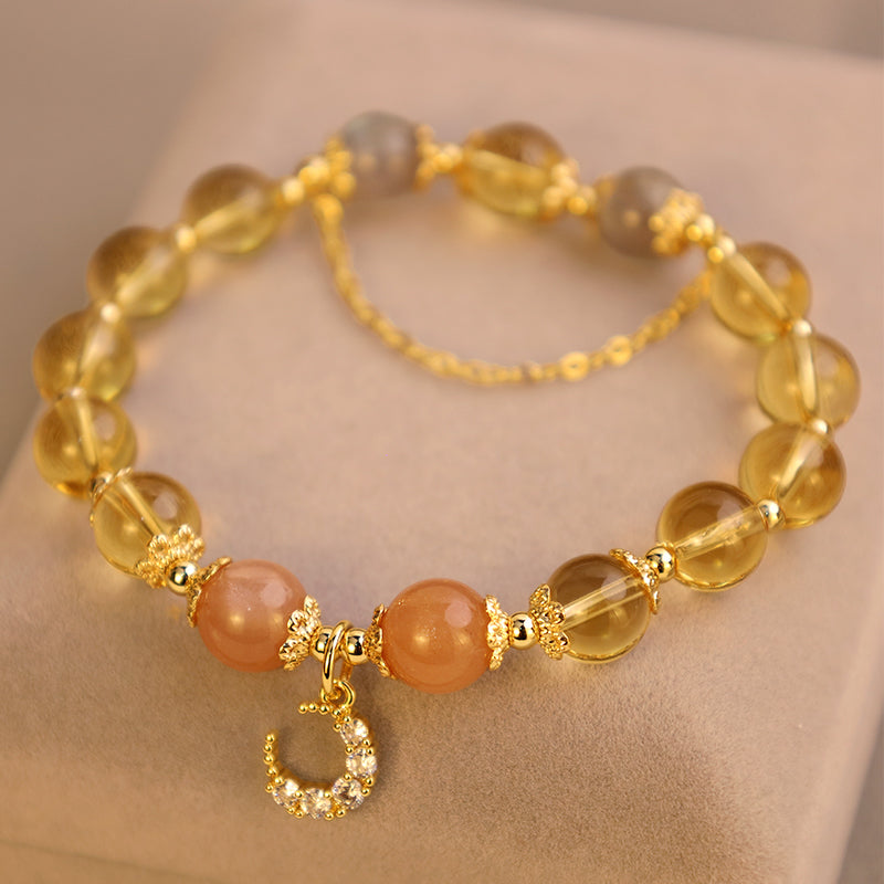 Pulsera de energía abundante con citrino y luna bendita de Buddha Stones