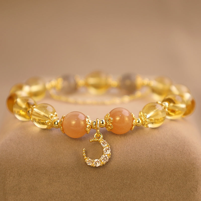 Pulsera de energía abundante con citrino y luna bendita de Buddha Stones