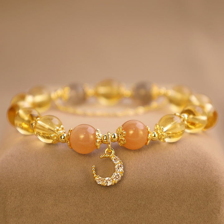 Pulsera de energía abundante con citrino y luna bendita de Buddha Stones