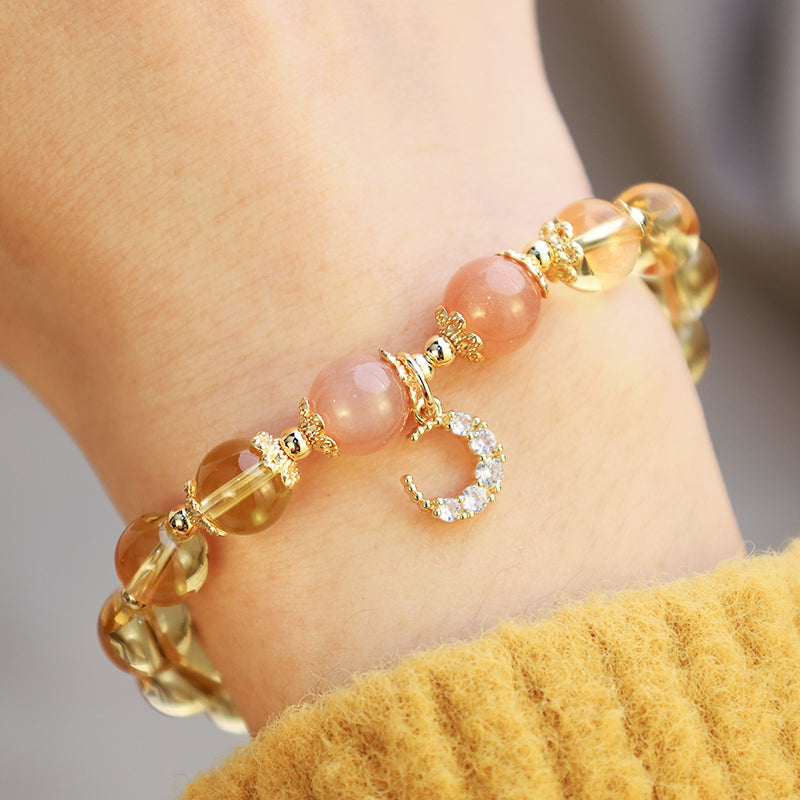 Pulsera de energía abundante con citrino y luna bendita de Buddha Stones