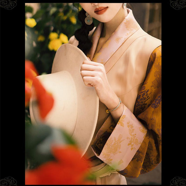 Vestido tibetano con Buddha Stones, vestido con mariposas de Lhasa, ropa Hanfu mejorada para mujer.