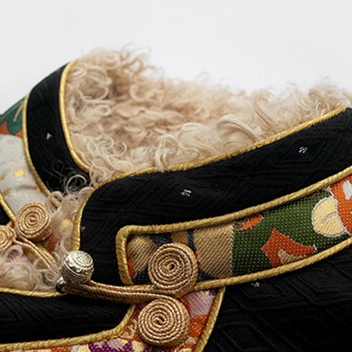 Ropa tibetana de Buddha Stones Lhasa, Top con forro polar, ropa de invierno para mujer - image 4