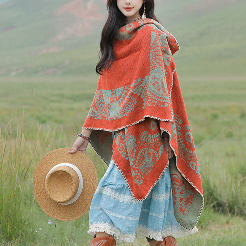 Mantón tibetano de piedras de Buddha Stones , patrón Simple, bufanda de viaje acogedora para invierno - image 1